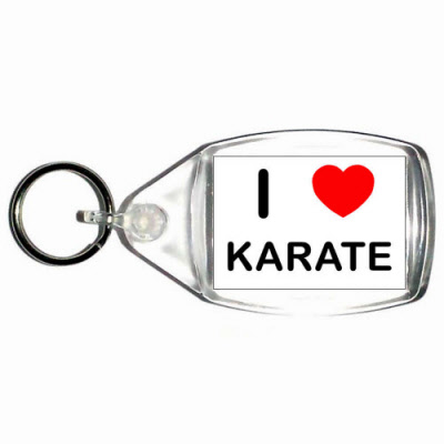 i-love-karate-clear-plastic-key-ring